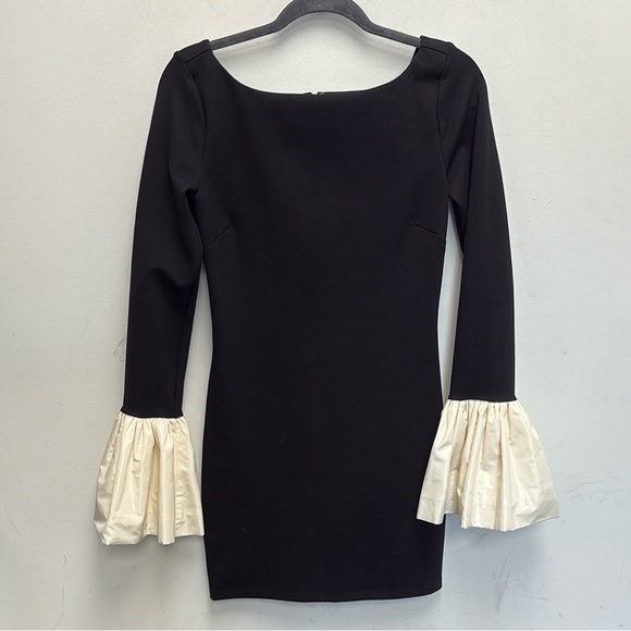 STAUD Hawthorne taffeta-trimmed stretch-ponte mini dress - Picture 5 of 7